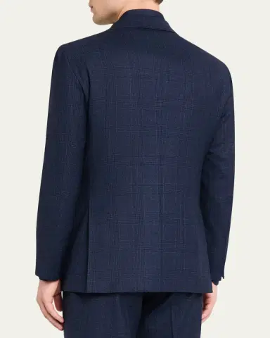 Kiton Men's Wool Tonal Plaid Single-Breasted Suit | Thumbnail 3 Kiton Men's Wool Tonal Plaid Single-Breasted Suit | Thumbnail 3
