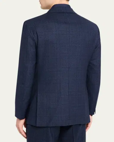 Kiton Men's Wool Tonal Plaid Single-Breasted Suit | Thumbnail 5 Kiton Men's Wool Tonal Plaid Single-Breasted Suit | Thumbnail 5