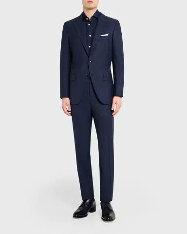 Kiton Men's Wool Tonal Plaid Single-Breasted Suit | Thumbnail 6 Kiton Men's Wool Tonal Plaid Single-Breasted Suit | Thumbnail 6