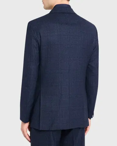 Kiton Men's Wool Tonal Plaid Single-Breasted Suit | Thumbnail 9 Kiton Men's Wool Tonal Plaid Single-Breasted Suit | Thumbnail 9