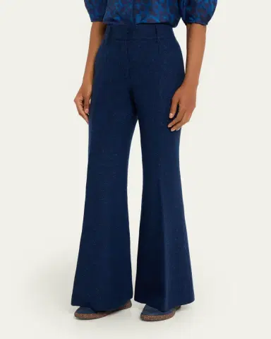 Gabriela Hearst Rhein Speckled Tweed Flare Pants | Thumbnail 4 Gabriela Hearst Rhein Speckled Tweed Flare Pants | Thumbnail 4