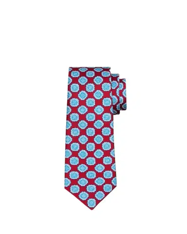 Kiton Men's Intricate Medallion Silk Tie | Thumbnail 1 Kiton Men's Intricate Medallion Silk Tie | Thumbnail 1