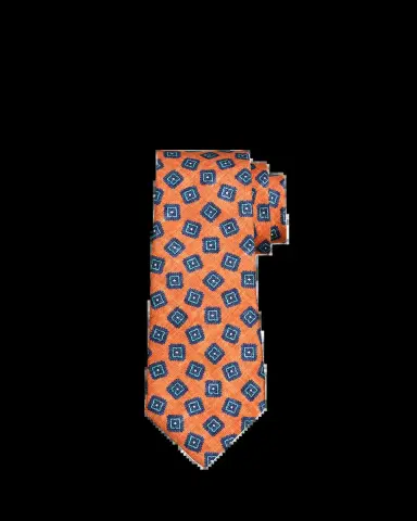 Kiton Men's Square Medallion Silk Tie | Thumbnail 2 Kiton Men's Square Medallion Silk Tie | Thumbnail 2