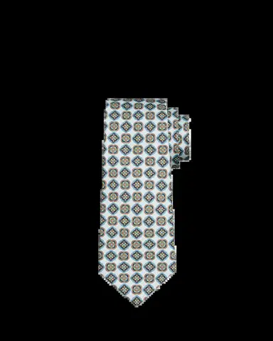Kiton Men's Intricate Medallion Silk Tie | Thumbnail 2 Kiton Men's Intricate Medallion Silk Tie | Thumbnail 2