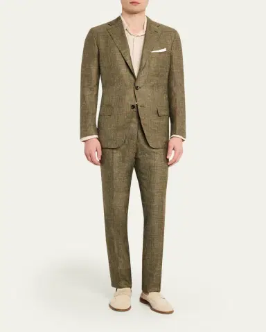 Kiton Men's Windowpane Cashmere Blend Suit | Thumbnail 2 Kiton Men's Windowpane Cashmere Blend Suit | Thumbnail 2