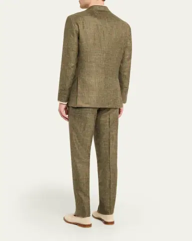 Kiton Men's Windowpane Cashmere Blend Suit | Thumbnail 3 Kiton Men's Windowpane Cashmere Blend Suit | Thumbnail 3