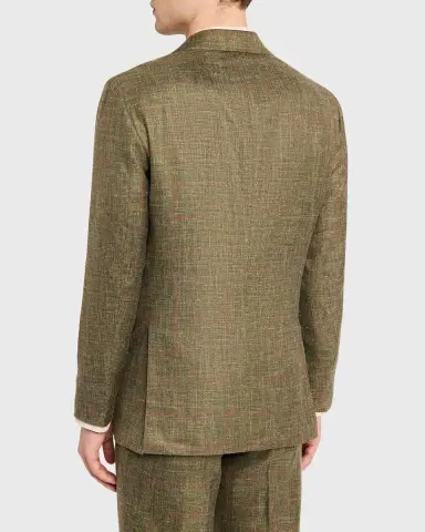 Kiton Men's Windowpane Cashmere Blend Suit | Thumbnail 9 Kiton Men's Windowpane Cashmere Blend Suit | Thumbnail 9