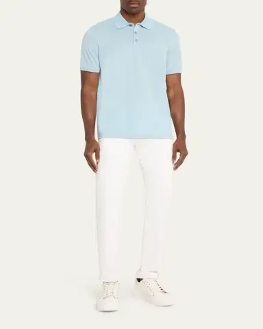 Kiton en's Cotton Rib Polo Shirt | Thumbnail 2 Kiton en's Cotton Rib Polo Shirt | Thumbnail 2