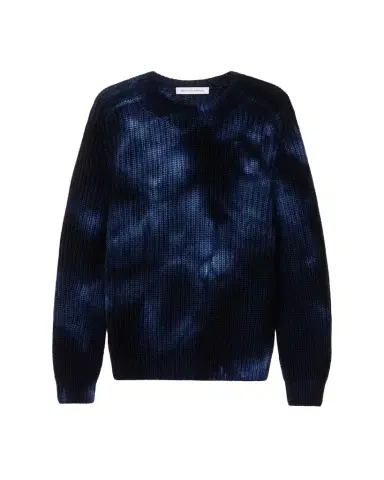 Iris Von Arnim Men's Stonewashed Cashmere Rib-Knit Crewneck Sweater | Thumbnail 1 Iris Von Arnim Men's Stonewashed Cashmere Rib-Knit Crewneck Sweater | Thumbnail 1
