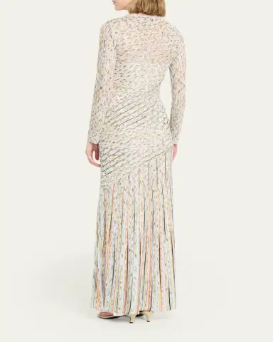 Missoni Draped Striped Sequined Maxi Dress | Thumbnail 3 Missoni Draped Striped Sequined Maxi Dress | Thumbnail 3