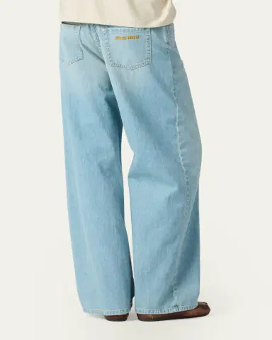 Miu Miu Stonewashed Wide-Leg Jeans | Thumbnail 3 Miu Miu Stonewashed Wide-Leg Jeans | Thumbnail 3