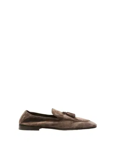 Brunello Cucinelli Men's Suede Tassel Loafers | Thumbnail 1 Brunello Cucinelli Men's Suede Tassel Loafers | Thumbnail 1