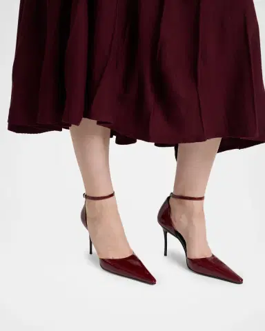 Alaïa 90mm d'Orsay Shiny Leather Ankle-Strap Pumps | Thumbnail 6 Alaïa 90mm d'Orsay Shiny Leather Ankle-Strap Pumps | Thumbnail 6