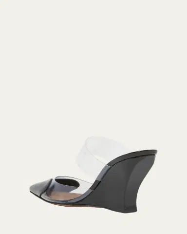 Alaïa 90mm Coeur Heart Clear Wedge Mules | Thumbnail 4 Alaïa 90mm Coeur Heart Clear Wedge Mules | Thumbnail 4