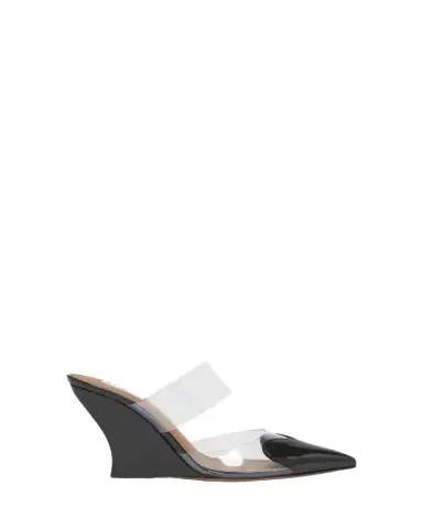Alaïa 90mm Coeur Heart Clear Wedge Mules | Thumbnail 1 Alaïa 90mm Coeur Heart Clear Wedge Mules | Thumbnail 1
