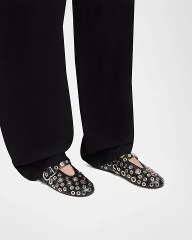 Alaïa Grommet Leather Ballet Flats | Thumbnail 11 Alaïa Grommet Leather Ballet Flats | Thumbnail 11