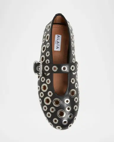 Alaïa Grommet Leather Ballet Flats | Thumbnail 15 Alaïa Grommet Leather Ballet Flats | Thumbnail 15