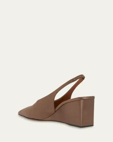 Alaïa 75mm Satin Slingback Wedges | Thumbnail 4 Alaïa 75mm Satin Slingback Wedges | Thumbnail 4