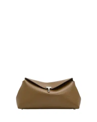 Toteme T-Lock Soft Textured Palmellato Leather Clutch | Thumbnail 1 Toteme T-Lock Soft Textured Palmellato Leather Clutch | Thumbnail 1