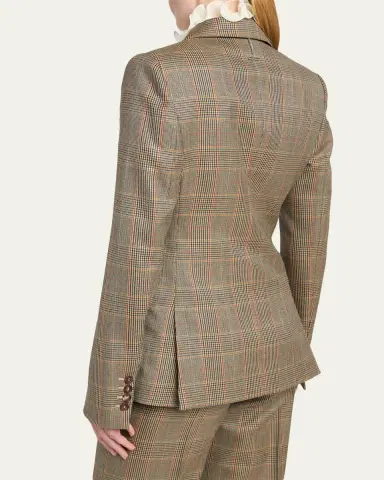 McQueen Prince Of Wales Wool Single-Breasted Blazer | Thumbnail 3 McQueen Prince Of Wales Wool Single-Breasted Blazer | Thumbnail 3