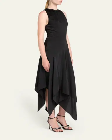 McQueen Sleeveless Flowy Handkerchief Midi Dress | Thumbnail 4 McQueen Sleeveless Flowy Handkerchief Midi Dress | Thumbnail 4