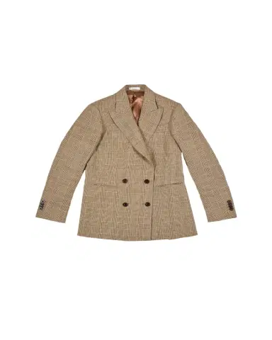 Boglioli Men's Linen Prince of Wales Double-Breasted Sport Coat | Thumbnail 1 Boglioli Men's Linen Prince of Wales Double-Breasted Sport Coat | Thumbnail 1
