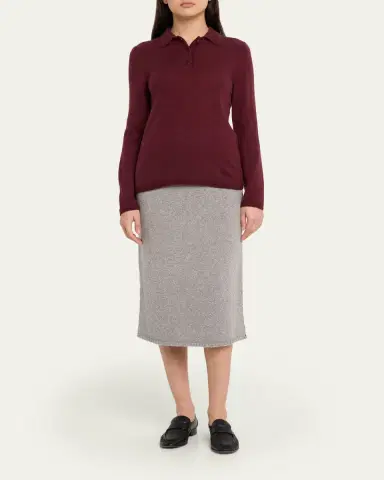 The Elder Statesman Glacier Cashmere Knit Midi Skirt | Thumbnail 2 The Elder Statesman Glacier Cashmere Knit Midi Skirt | Thumbnail 2