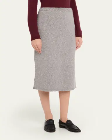 The Elder Statesman Glacier Cashmere Knit Midi Skirt | Thumbnail 4 The Elder Statesman Glacier Cashmere Knit Midi Skirt | Thumbnail 4