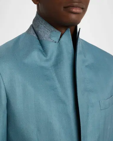 Brioni Men's Plume Cashmere Single-Breasted Blazer | Thumbnail 7 Brioni Men's Plume Cashmere Single-Breasted Blazer | Thumbnail 7