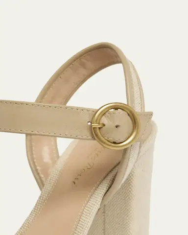 Gianvito Rossi 70mm Platform Leather-Trimmed Canvas Sandals | Thumbnail 3 Gianvito Rossi 70mm Platform Leather-Trimmed Canvas Sandals | Thumbnail 3