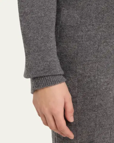 The Elder Statesman Cashmere Checkerboard Knit Flare Pants | Thumbnail 5 The Elder Statesman Cashmere Checkerboard Knit Flare Pants | Thumbnail 5