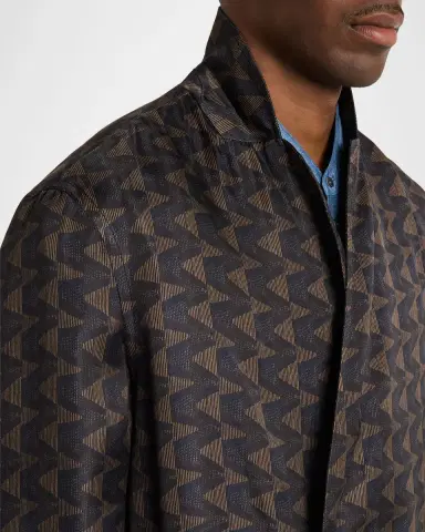 Giorgio Armani Geometric Single-Breasted Jacket | Thumbnail 11 Giorgio Armani Geometric Single-Breasted Jacket | Thumbnail 11