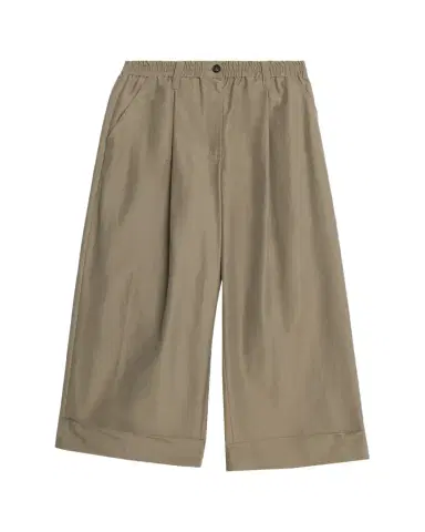 Brunello Cucinelli Lightweight Technical Cotton Wide-Leg Ankle Pants | Thumbnail 1 Brunello Cucinelli Lightweight Technical Cotton Wide-Leg Ankle Pants | Thumbnail 1