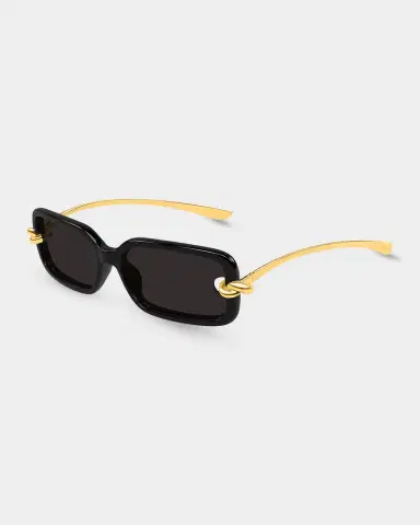 Bottega Veneta 56mm Acetate & Metal Rectangular Sunglasses | Thumbnail 3 Bottega Veneta 56mm Acetate & Metal Rectangular Sunglasses | Thumbnail 3