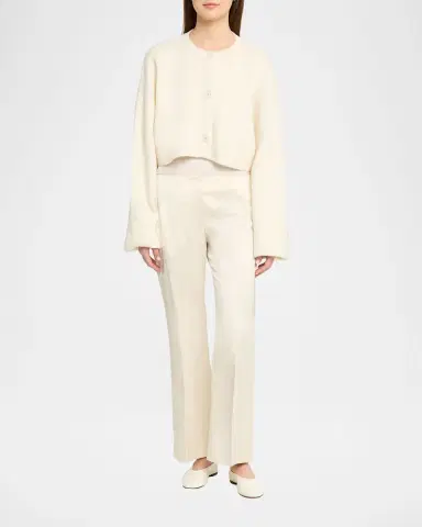 Toteme Cropped Oversized Wool Cardigan | Thumbnail 14 Toteme Cropped Oversized Wool Cardigan | Thumbnail 14