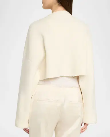 Toteme Cropped Oversized Wool Cardigan | Thumbnail 15 Toteme Cropped Oversized Wool Cardigan | Thumbnail 15