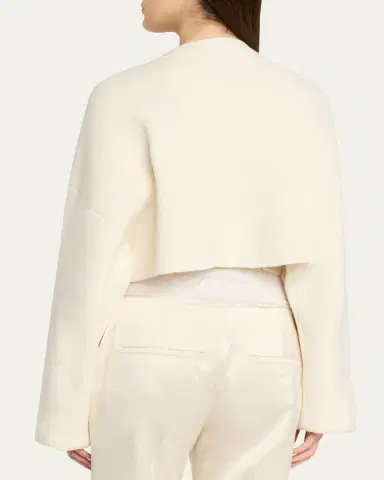 Toteme Cropped Oversized Wool Cardigan | Thumbnail 3 Toteme Cropped Oversized Wool Cardigan | Thumbnail 3