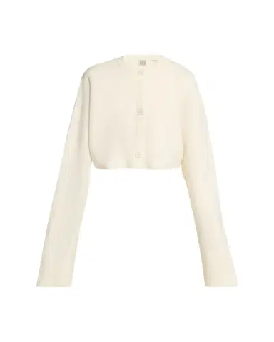 Toteme Cropped Oversized Wool Cardigan | Thumbnail 1 Toteme Cropped Oversized Wool Cardigan | Thumbnail 1