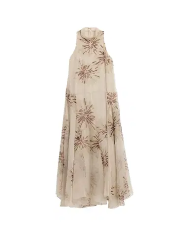 Brunello Cucinelli Floral-Print Silk Halter Maxi Dress | Thumbnail 1 Brunello Cucinelli Floral-Print Silk Halter Maxi Dress | Thumbnail 1