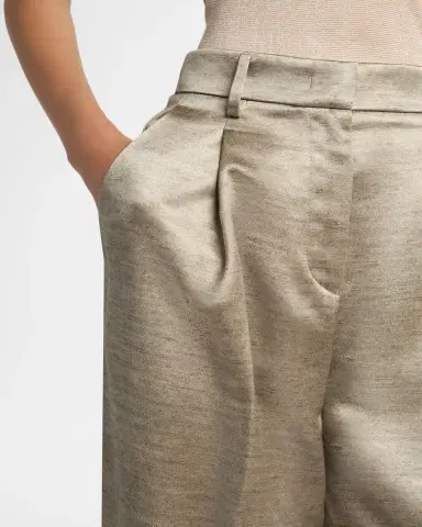Giorgio Armani Pleated Silk Straight-Leg Trousers | Thumbnail 8 Giorgio Armani Pleated Silk Straight-Leg Trousers | Thumbnail 8