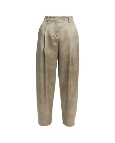 Giorgio Armani Pleated Silk Straight-Leg Trousers | Thumbnail 1 Giorgio Armani Pleated Silk Straight-Leg Trousers | Thumbnail 1
