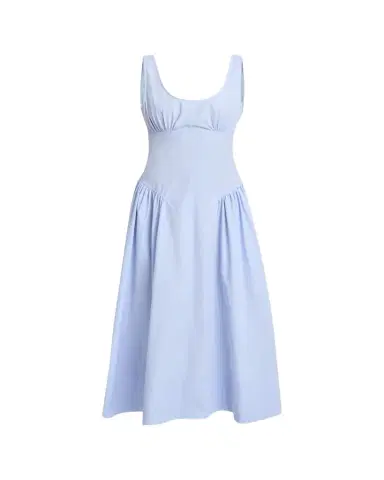 Proenza Schouler White Label Kendall Drop-Waist Cotton Midi Dress | Thumbnail 1 Proenza Schouler White Label Kendall Drop-Waist Cotton Midi Dress | Thumbnail 1