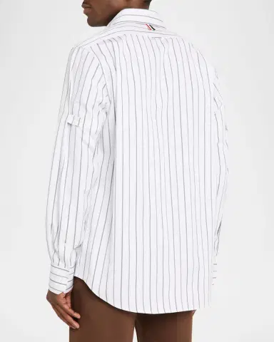 Thom Browne Striped Logo Shirt | Thumbnail 7 Thom Browne Striped Logo Shirt | Thumbnail 7