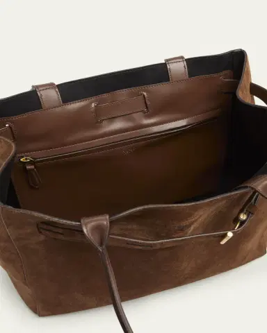 Tom Ford Belted T-Buckle Suede Tote Bag | Thumbnail 4 Tom Ford Belted T-Buckle Suede Tote Bag | Thumbnail 4