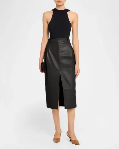 Khaite Anden Leather Midi Skirt | Thumbnail 6 Khaite Anden Leather Midi Skirt | Thumbnail 6