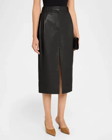 Khaite Anden Leather Midi Skirt | Thumbnail 8 Khaite Anden Leather Midi Skirt | Thumbnail 8