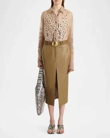 Khaite Anden Leather Midi Skirt | Thumbnail 10 Khaite Anden Leather Midi Skirt | Thumbnail 10