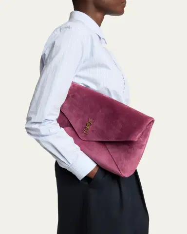Saint Laurent YSL XXL Suede Envelope Pouch Clutch Bag | Thumbnail 2 Saint Laurent YSL XXL Suede Envelope Pouch Clutch Bag | Thumbnail 2