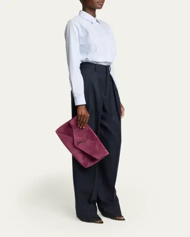Saint Laurent YSL XXL Suede Envelope Pouch Clutch Bag | Thumbnail 5 Saint Laurent YSL XXL Suede Envelope Pouch Clutch Bag | Thumbnail 5