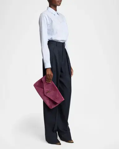 Saint Laurent YSL XXL Suede Envelope Pouch Clutch Bag | Thumbnail 9 Saint Laurent YSL XXL Suede Envelope Pouch Clutch Bag | Thumbnail 9